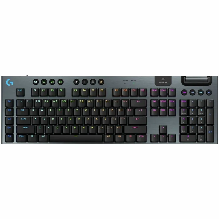Logitech G915 X LIGHTSPEED Low-Profile Wireless Gaming Keyboard, Double-Shot PBT Keycaps, Fully Programmable Keys, RGB Backlighting, Sleek Aluminum Finishing, GL Brown Tactile Switches – PC/Mac