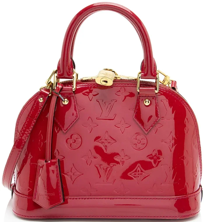 Louis Vuitton Monogram Vernis Alma BB Satchel – Red