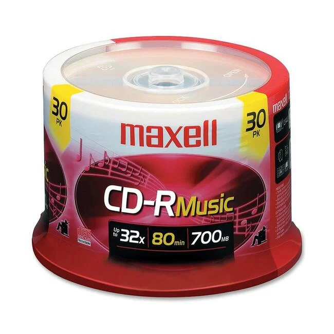 Maxell Cd Recordable Media – Cd-R – 32X – 700 Mb – 30 Pack Spindle