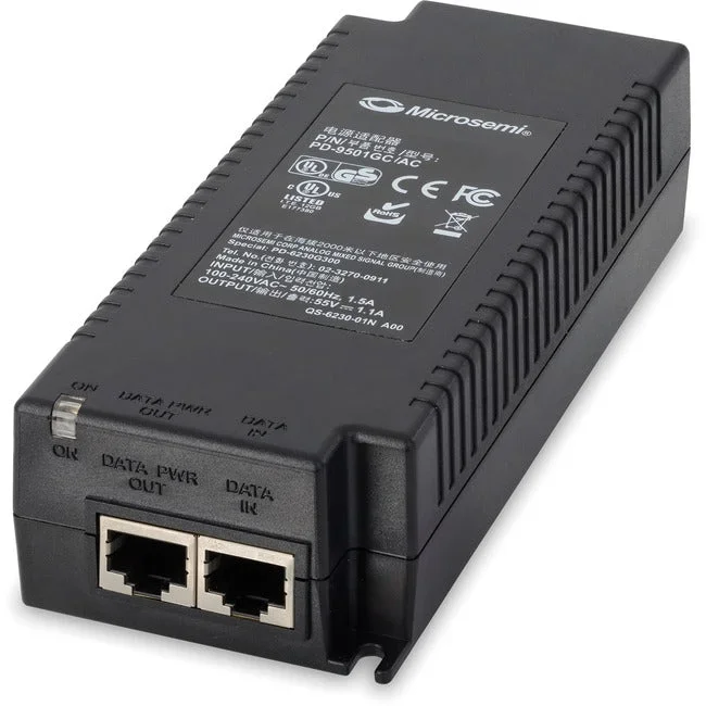 Microsemi 1 port, 60W, IEEE 802.3bt-compliant indoor PoE midspan PD-9501GC/AC-US