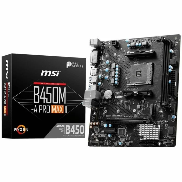 MSI B450M-A PRO MAX II Gaming Desktop Motherboard – AMD B450 Chipset – Socket AM4 – Micro ATX