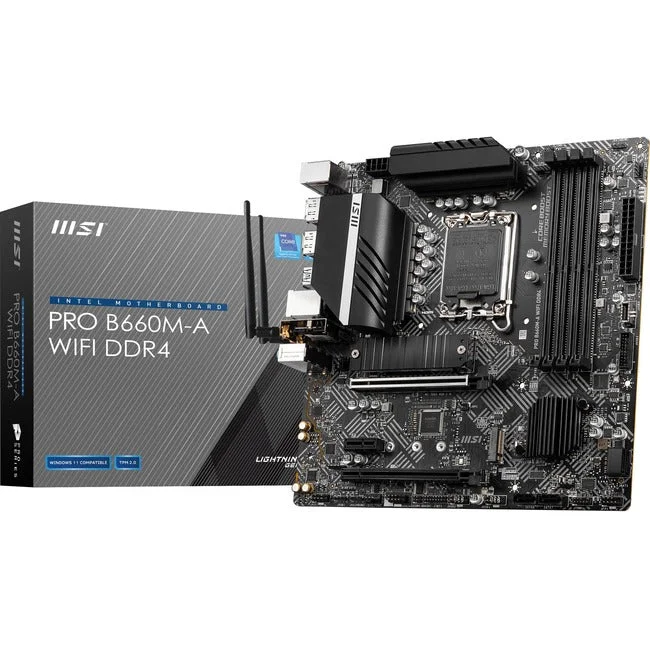 Msi B660M-A Wifi Ddr4 Desktop Motherboard – Intel B660 Chipset – Socket Lga-1700 – Intel Optane Memory Ready – Micro Atx