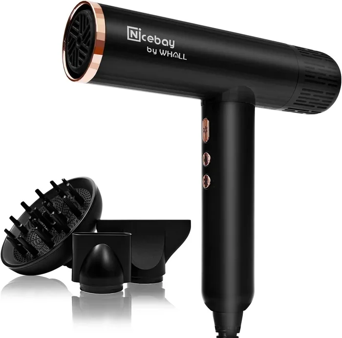 Nicebay DW-9041 Professional Hair Dryer – Black/Gold