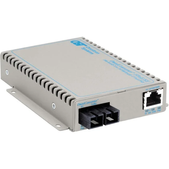 Omnitron Systems Omniconverter Se 10/100 Poe Fast Ethernet Fiber Media Converter Switch Rj45 Sc Single-Mode 30Km 9363-1-11