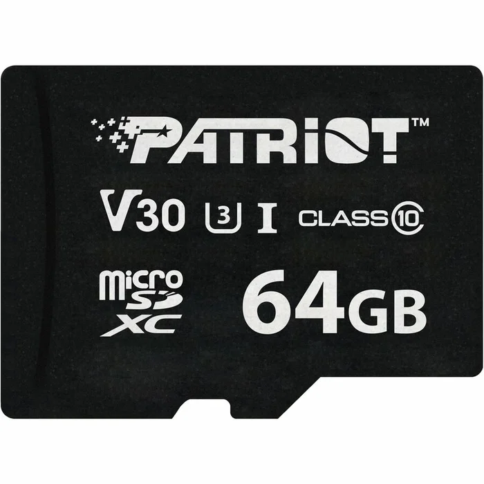 Patriot Memory 64 GB Class 10/UHS-I (U3) V30 microSDXC – 1 Pack