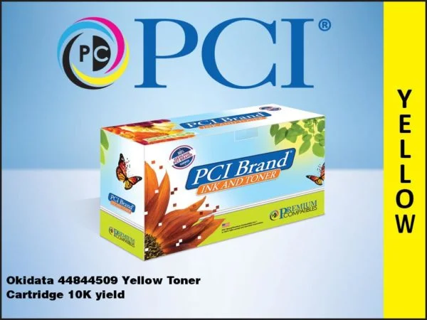 Premium Compatibles 44844509-PCI Laser Toner Cartridge – Alternative for Okidata 4, 484, 450, 944, 844, 500 – Yellow – 1 / Pack