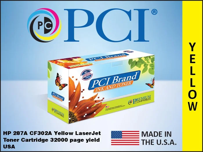 Premium Compatibles CF302A-PCI Remanufactured Laser Toner Cartridge – Alternative for HP 827A, CF302A, CF302AC – Yellow – 1 / Pack
