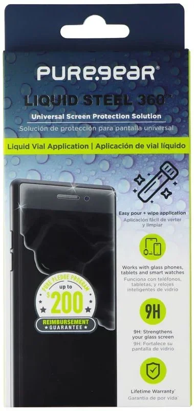 PureGear Liquid Steel 360 Universal Screen Protection Solution – Clear