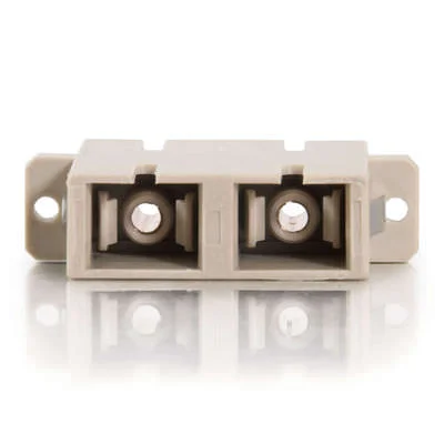 Quiktron 27098 | Fiber Optic Adapter, SC Female to SC Female Connector, Beige - Image 2