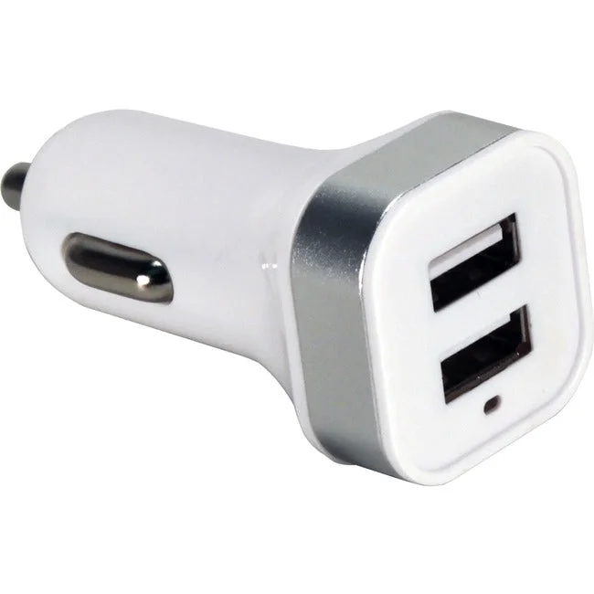 QVS 2-Port 3.4Amp USB Smart Car Charger for Smartphones and Tablets USBCC-2PS