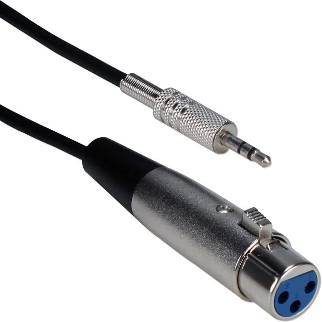 QVS 6ft XLR Female to 3.5mm Male Balanced Audio Cable XLRSF-06