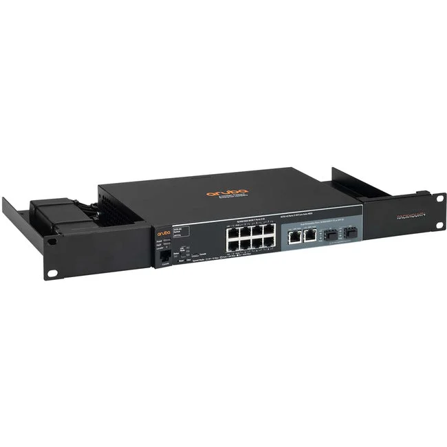 RACKMOUNT.IT Rack Mount for Switch, Power Supply, Firewall – Jet Black RM-HP-T1