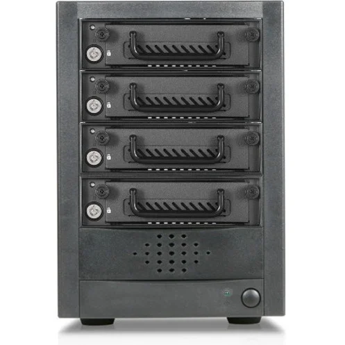 RAIDage JAGE5BT4HD-TG Drive Enclosure 12Gb/s SAS, SATA/600 – Mini-SAS HD Host Interface Tower – Black