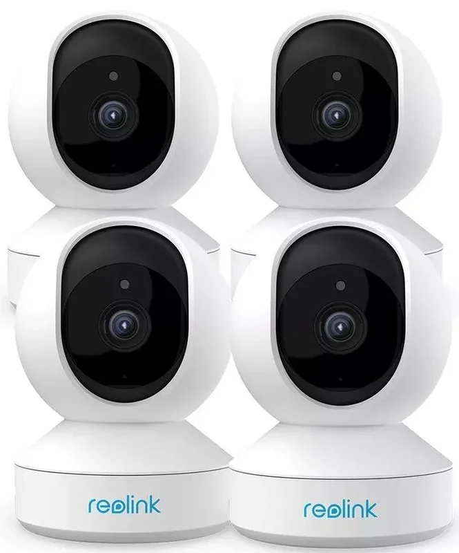 Reolink E1 3MP Pan Tilt WiFi Security Camera (4-Pack) – White