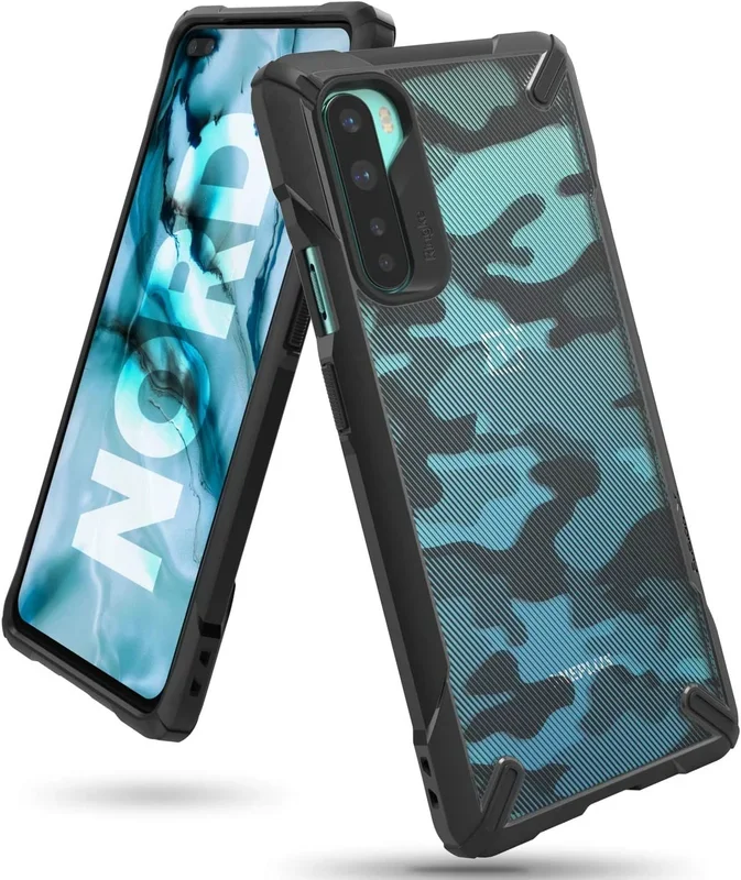 Ringke Fusion X Phone Case for OnePlus Nord – Camo Black