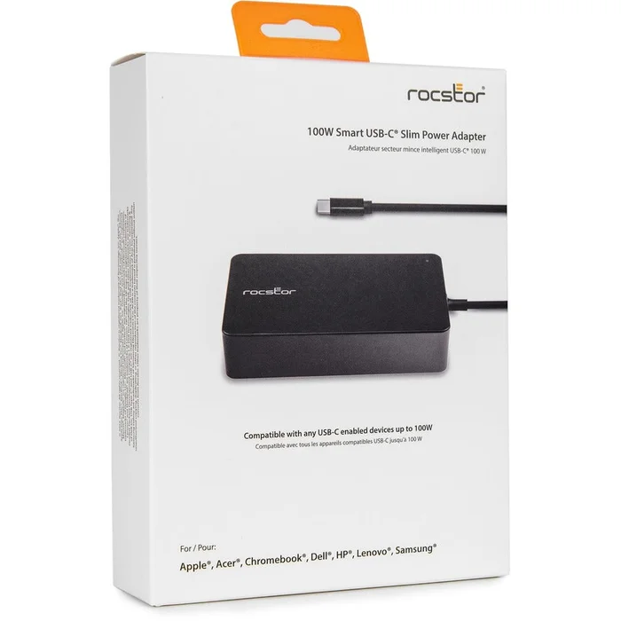 Rocstor 100W Smart USB-C Laptop Power Adapter Charger Y10A274-B1