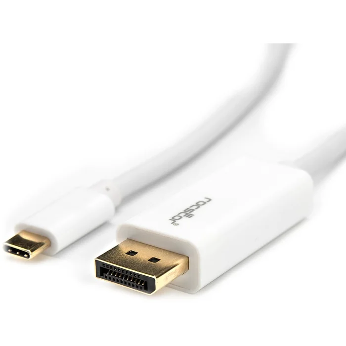 Rocstor 10ft / 3m USB Type C to DisplayPort Cable – USB C to DP Cable – 4K 60Hz – White