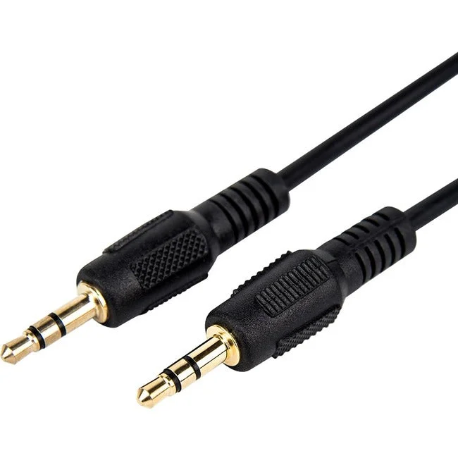 Rocstor Premium Slim 3.5mm Stereo Audio Cable 3 ft – M/M – Mini-phone Male Stereo Audio – Mini-phone Male Stereo Audio Male to Male- 1m – Black – For Smartphone, Mobile Phones, iPhone (with Headphone Jack), iPod AND MP3 PLAYER Y10C188-B1