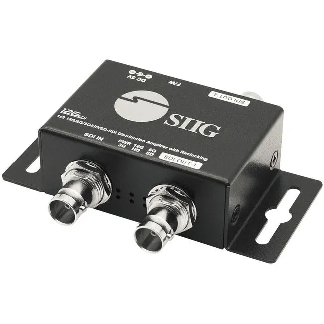 SIIG 1×2 12G SDI Distribution Amplifier – 70M CE-SD0F11-S1