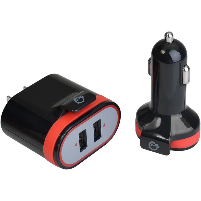 SIIG Fast Charging USB Wall Charger & Car Charger Bundle Pack – Black