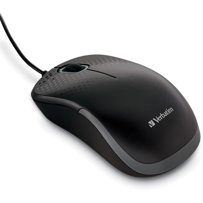 Silent Corded Optical Mouse – Black