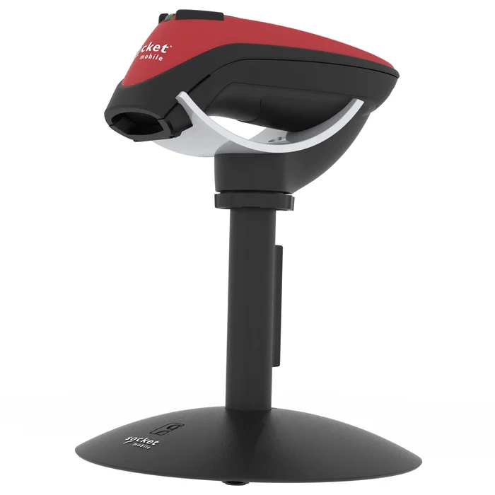 Socket Mobile DuraScan® D750, Universal Plus Barcode Scanner, Red & Charging Stand