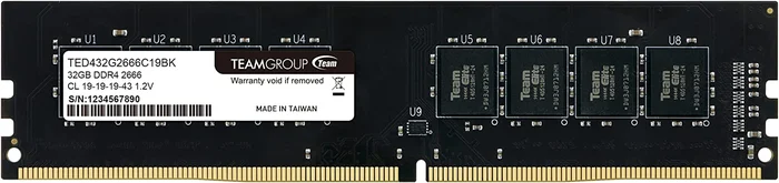 Team ELITE 32GB DDR4 SDRAM Memory Module TED432G2666C1901