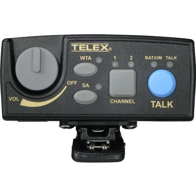 Telex Narrow Band UHF Two-Channel Wireless Synthesized Portable Beltpack TR-80N-A3R
