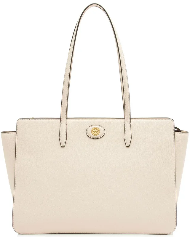 Tory Burch Leather Robinson Tote – Beige
