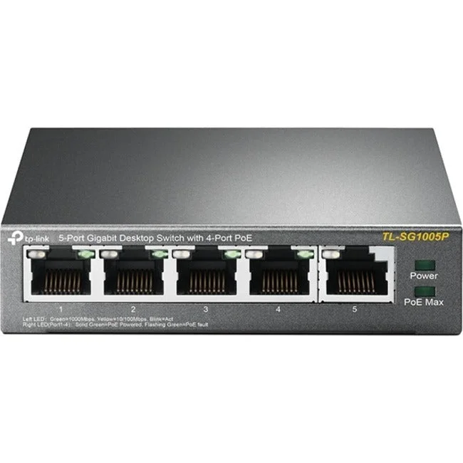 Tp-Link Tl-Sg1005P – 5-Port Gigabit Poe Switch – Limited Lifetime Protection