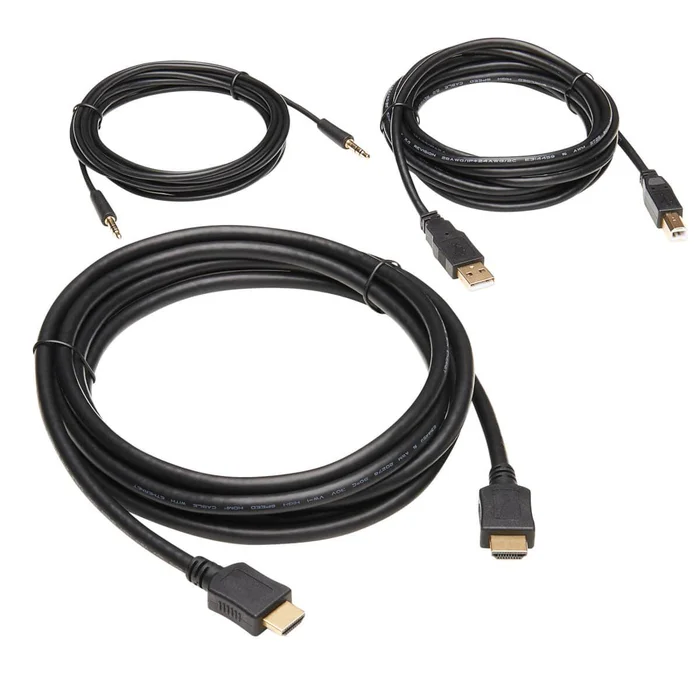 Tripp Lite P782-010-Ha Hdmi Kvm Cable Kit – 4K Hdmi, Usb 2.0, 3.5 Mm Audio (M/M), Black, 10 Ft. (3.05 M)
