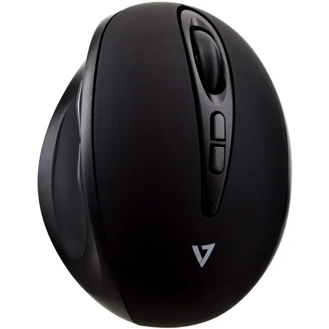 V7 Wireless Ergonomic 7-Button/Adjustable DPI Mouse- MW400 – Black