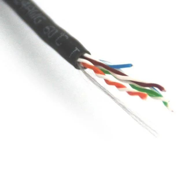 Vcom Nc514-1000-Black 1000Ft Cat5E Solid Utp Cable (Black)
