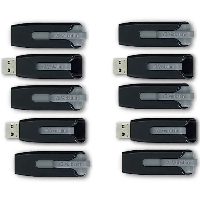 Verbatim 32Gb Usb 3.2 Gen1 10Pk,Store N Go V3 Flash Dr Bulk Pk-Blk