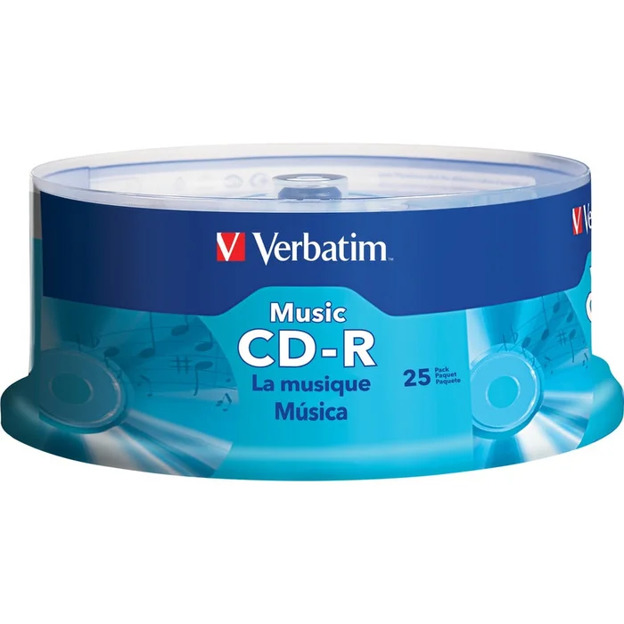 Verbatim Music Cd-R 80Min 40X With Branded Surface – 25Pk Spindle