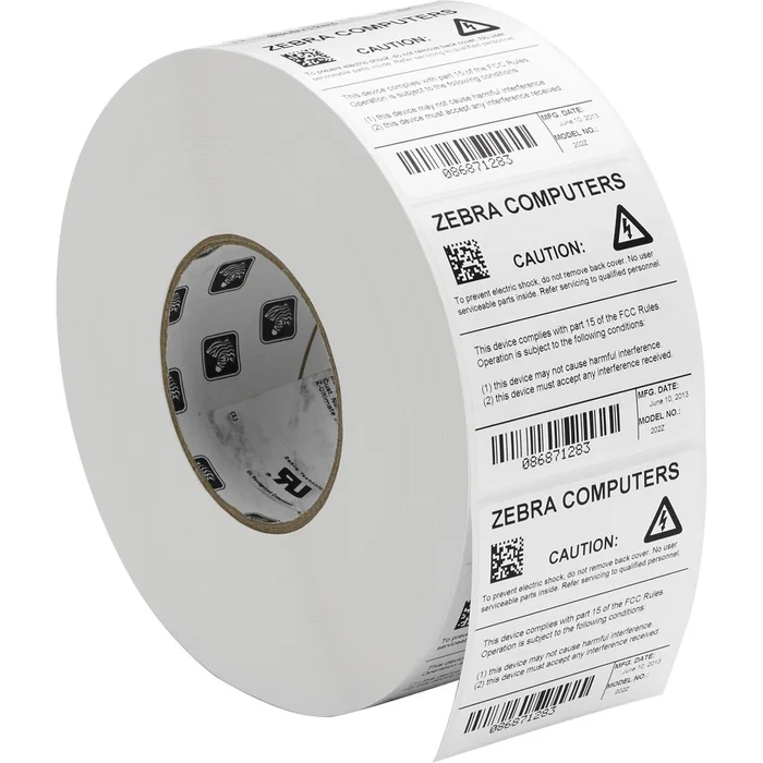 Zebra Label Polyester 2 x 0.5in Thermal Transfer Zebra Z-Ultimate 4000T 3 in core